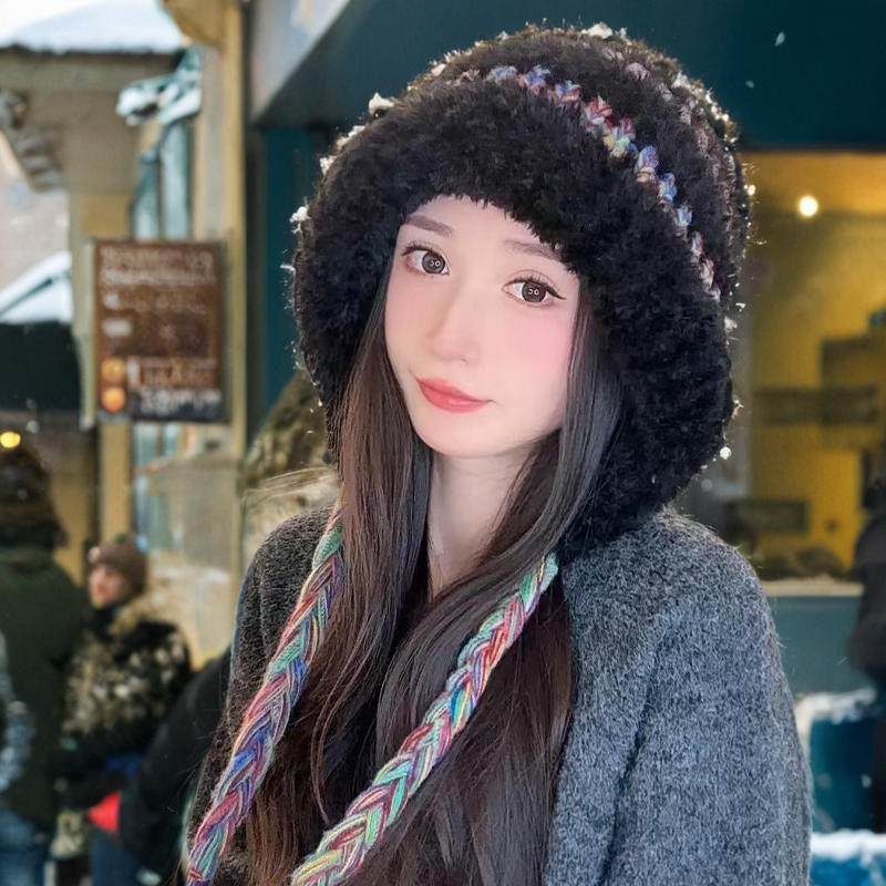 灵允马海毛针织帽女秋冬厂家直销