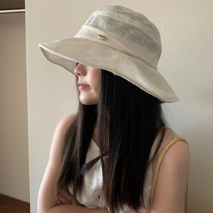 大檐帽子女夏季新款薄款透气遮阳帽显脸小防晒帽可折叠百搭渔夫帽