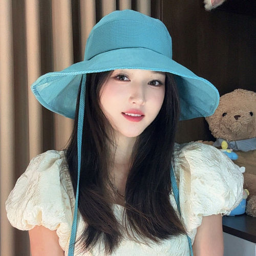夏季大檐防晒可折叠女渔夫帽