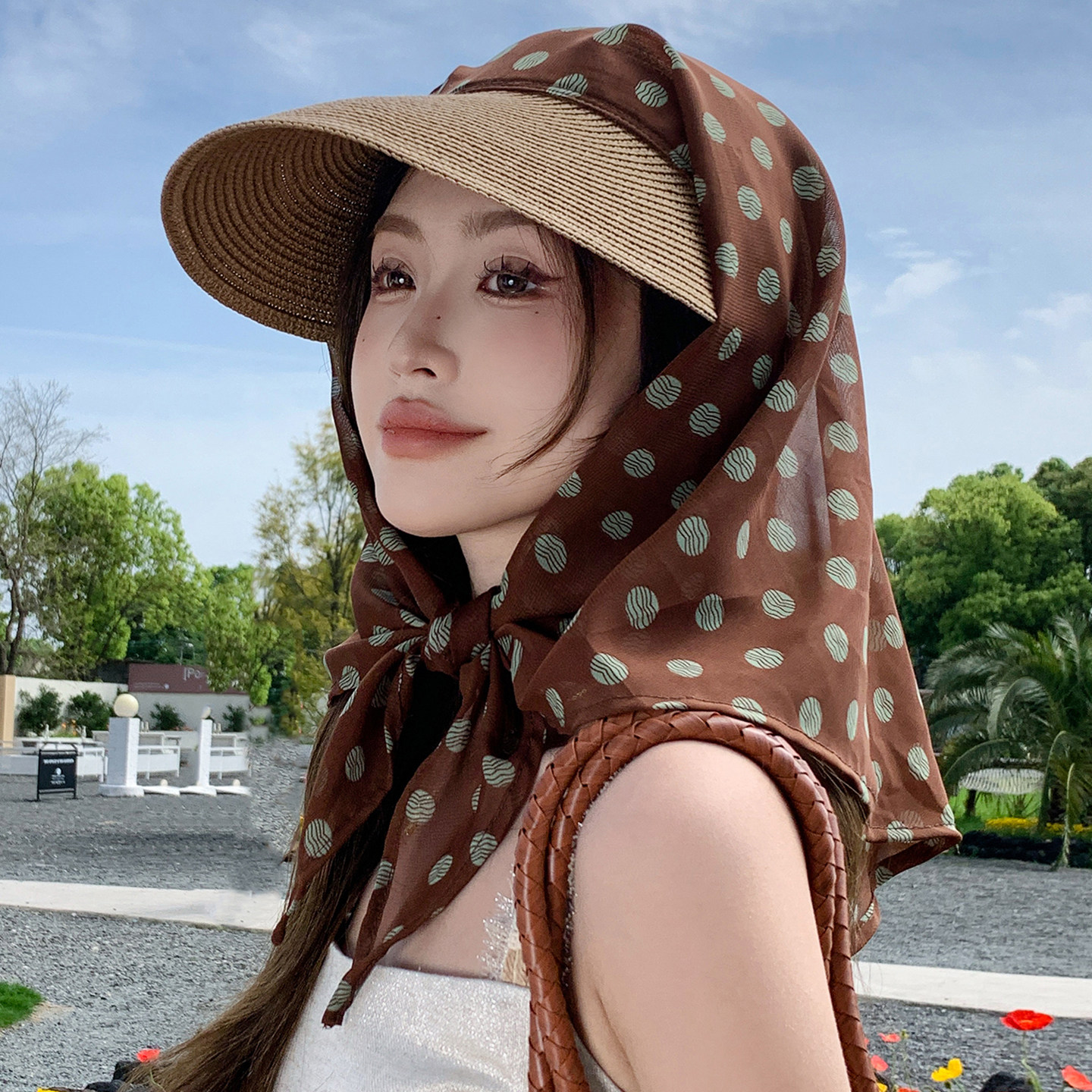 宽檐防晒显脸小户外出游帽女款