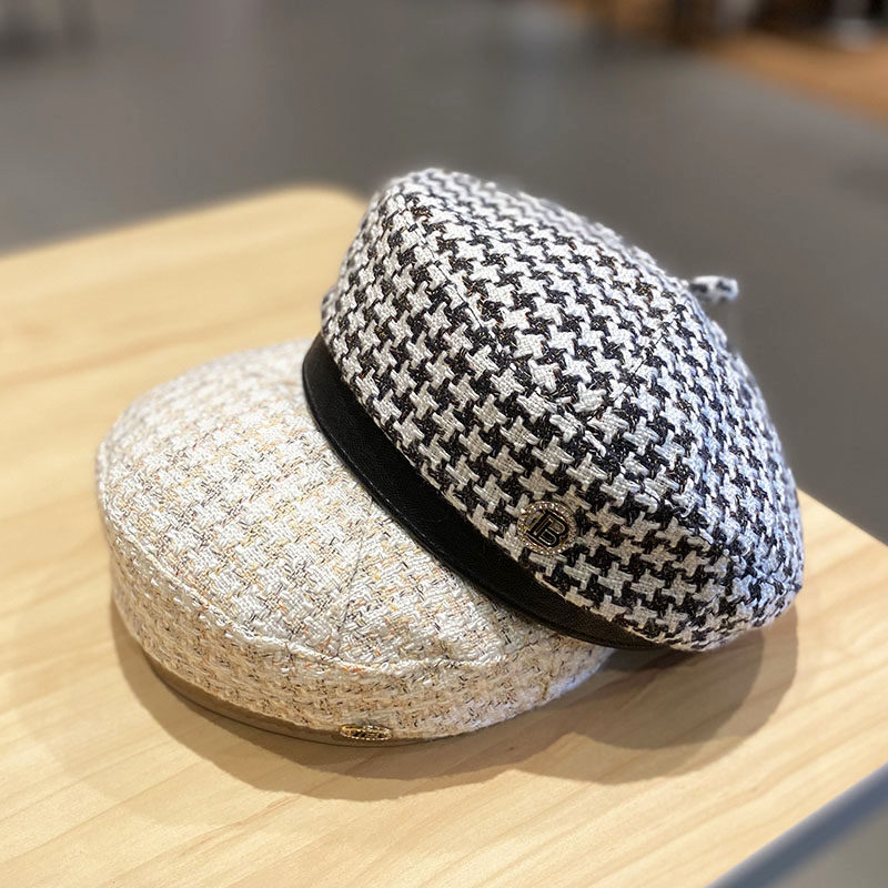 3春秋天韩版潮时尚B字母贝雷帽日系百搭报童画家帽休闲蓓蕾帽子女