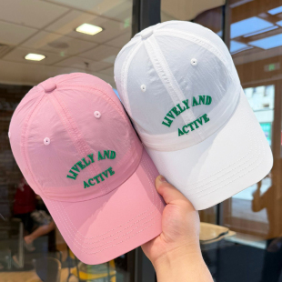 速干棒球帽子女夏季薄款大头围显脸小户外运动透气防晒鸭舌帽子潮