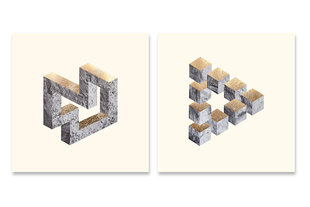 F[现货]Dimensional shapes/北欧风海报/装饰画/组合几何海报