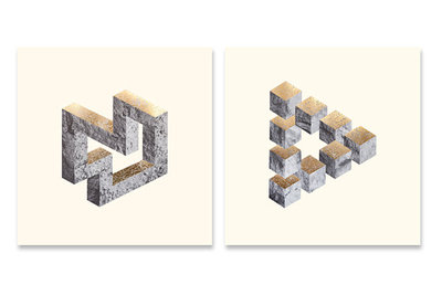 海报组合几何装饰画现货]