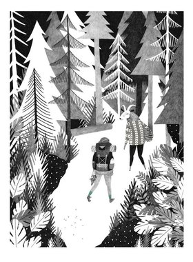 F[现货]pinewood/北欧风海报/装饰画/松林