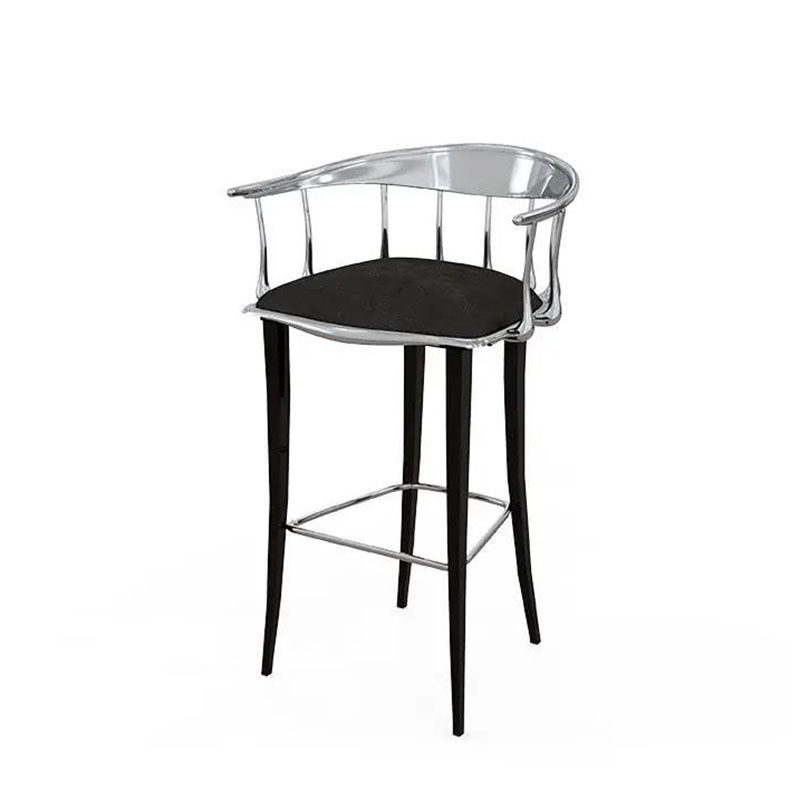 轻奢高脚吧椅bocadolobo实心纯铜吧台椅酒店前台设计师网红高凳