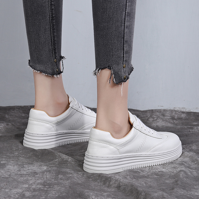 夏季小皮鞋女厚底运动鞋休闲单鞋