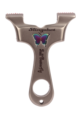 不锈钢紫色蝴蝶 三代蝴蝶龙齿越南蝴蝶龙齿弹弓 大威力高精度卡扣