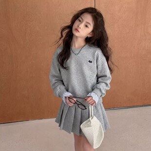 女童韩系套装春装2026新款女孩洋气时髦春款裙子高级感两件套穿搭