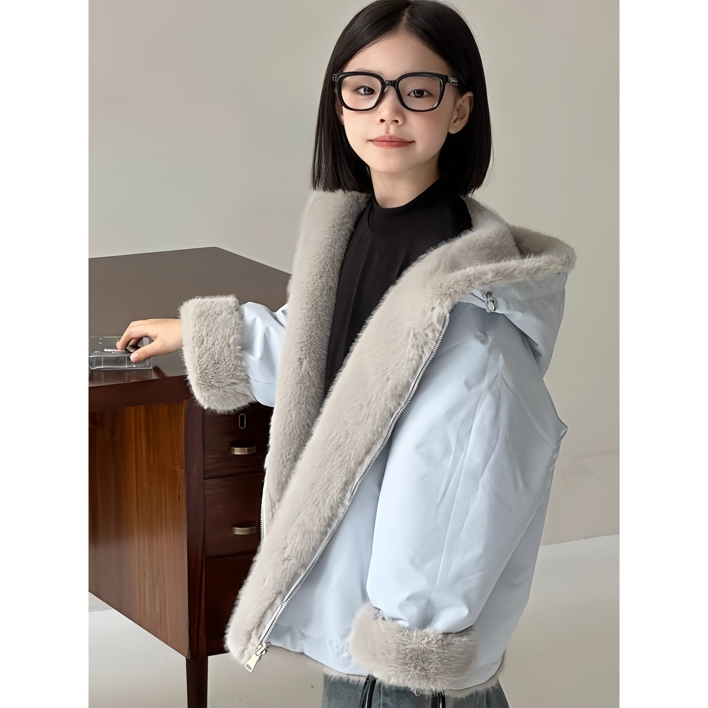 女童棉服两面穿水貂毛外套2025冬季新款儿童今年流行独特好看棉袄,童装/婴儿装/亲子装,皮草/仿皮草,淘宝优惠券,粉丝福利购,淘宝优惠卷