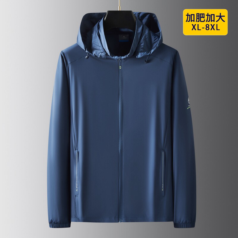 冰丝防晒衣男夏季防紫外线透气薄款中老年户外运动速干防晒服外套