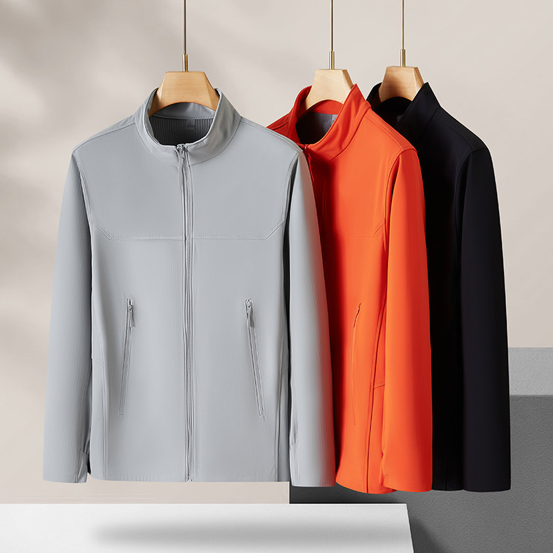 男2025秋冬新款软壳衣大码立领加厚夹克加肥加大弹力中年肥佬外套