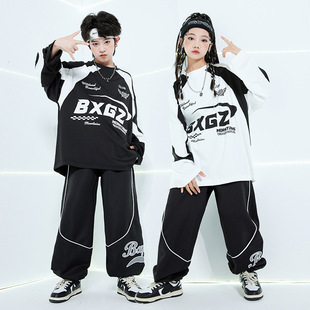 街舞儿童潮服酷炫bboy演出服春秋男童套装hiphop少儿嘻哈模特班服