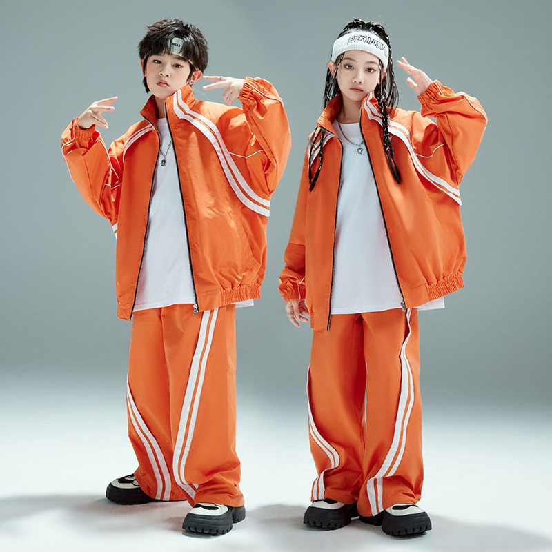街舞儿童潮服bboy演出服男童运动会套装hiphop少儿嘻哈架子鼓班服