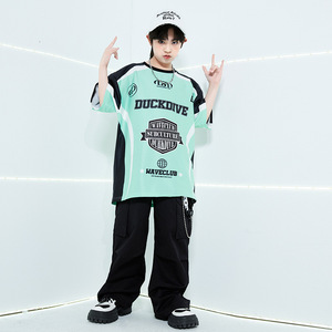 儿童街舞套装hiphop潮服夏季速干T恤酷演出服男童bboy小学生班服
