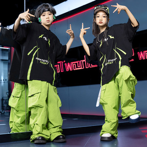 儿童街舞演出服宽松hiphop套装