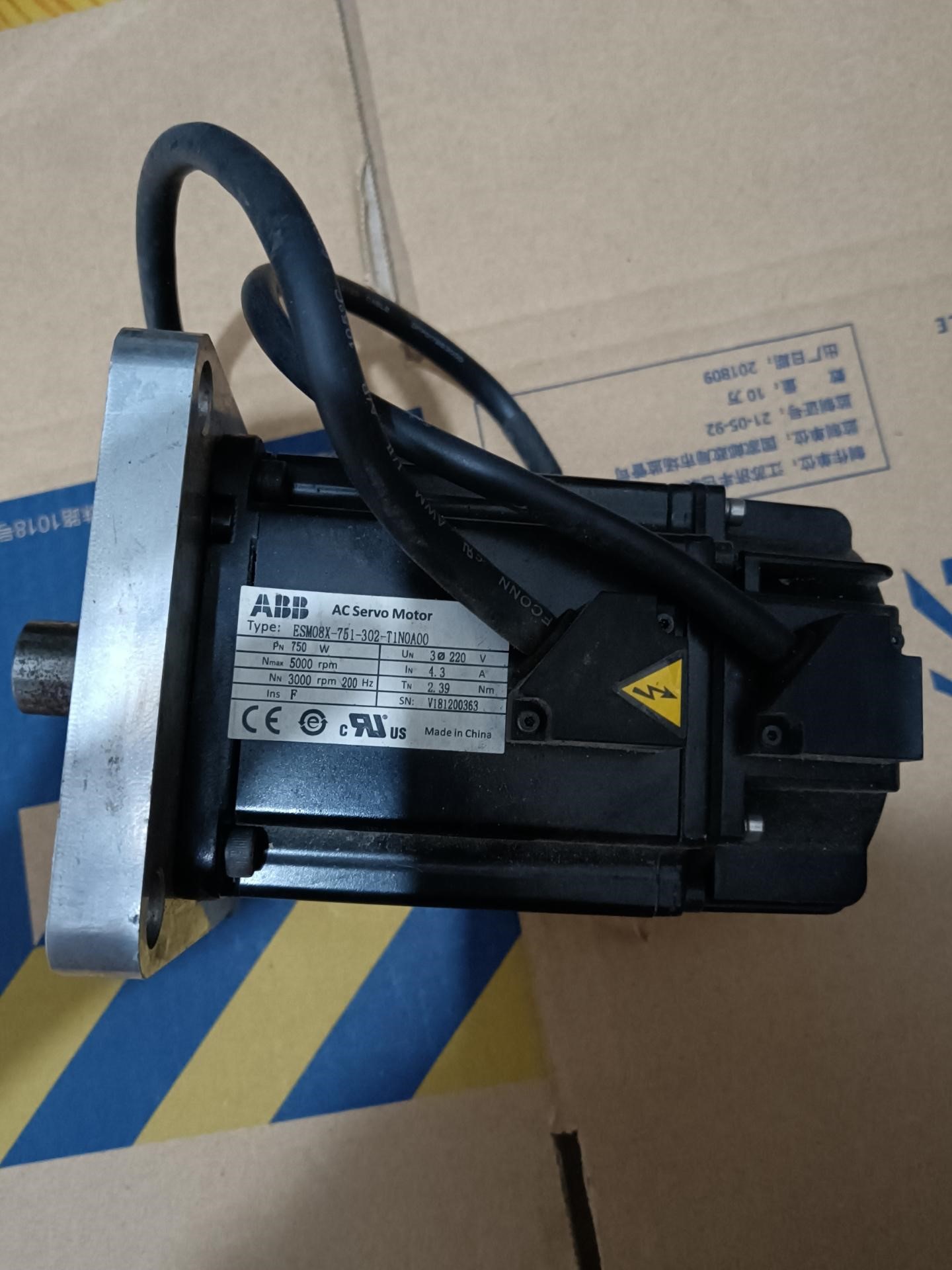 ABB电机ESM08X-751-302-T1N0A00二手拆