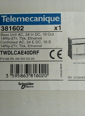 施耐德 TWDLCAE40DRF 全新带原包装的货，现货几台