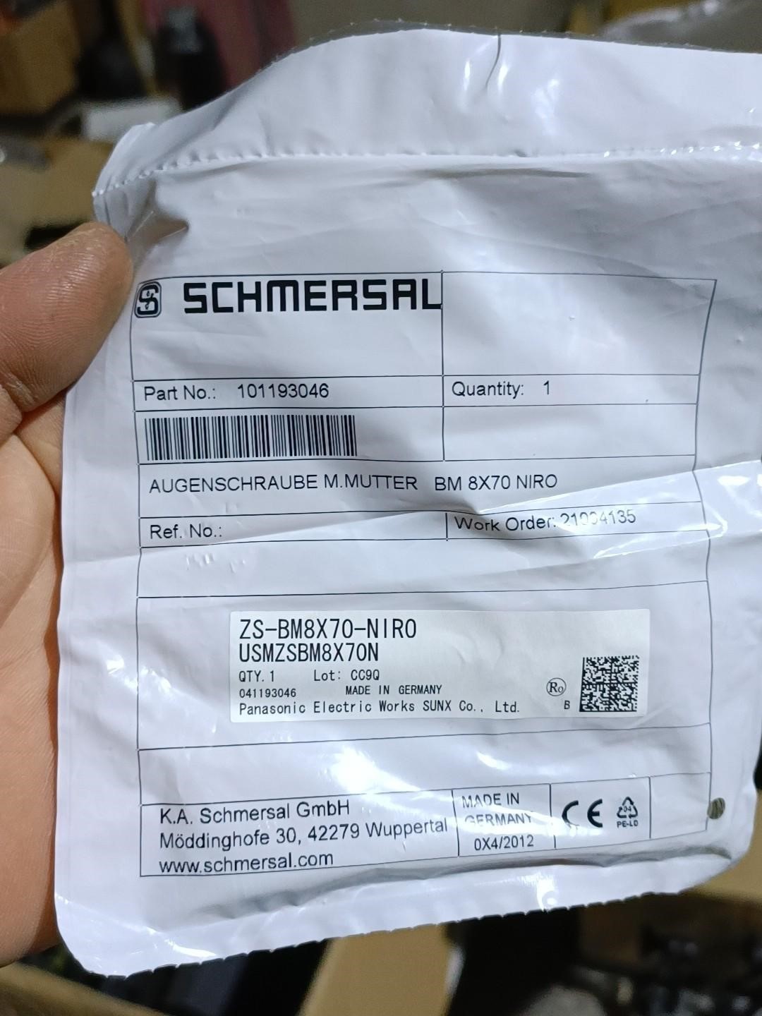 日特配件，schmersal zs-bm8X70-niro