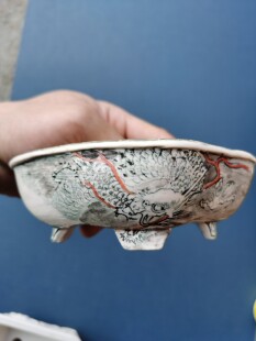 日本岚山龙盆，谷岚山龙盆 手绘龙盆！1200顺丰到付～不议价