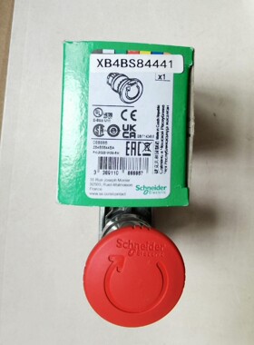 施耐德进口急停按钮XB4BS84441旋转复位一开两闭紧急停