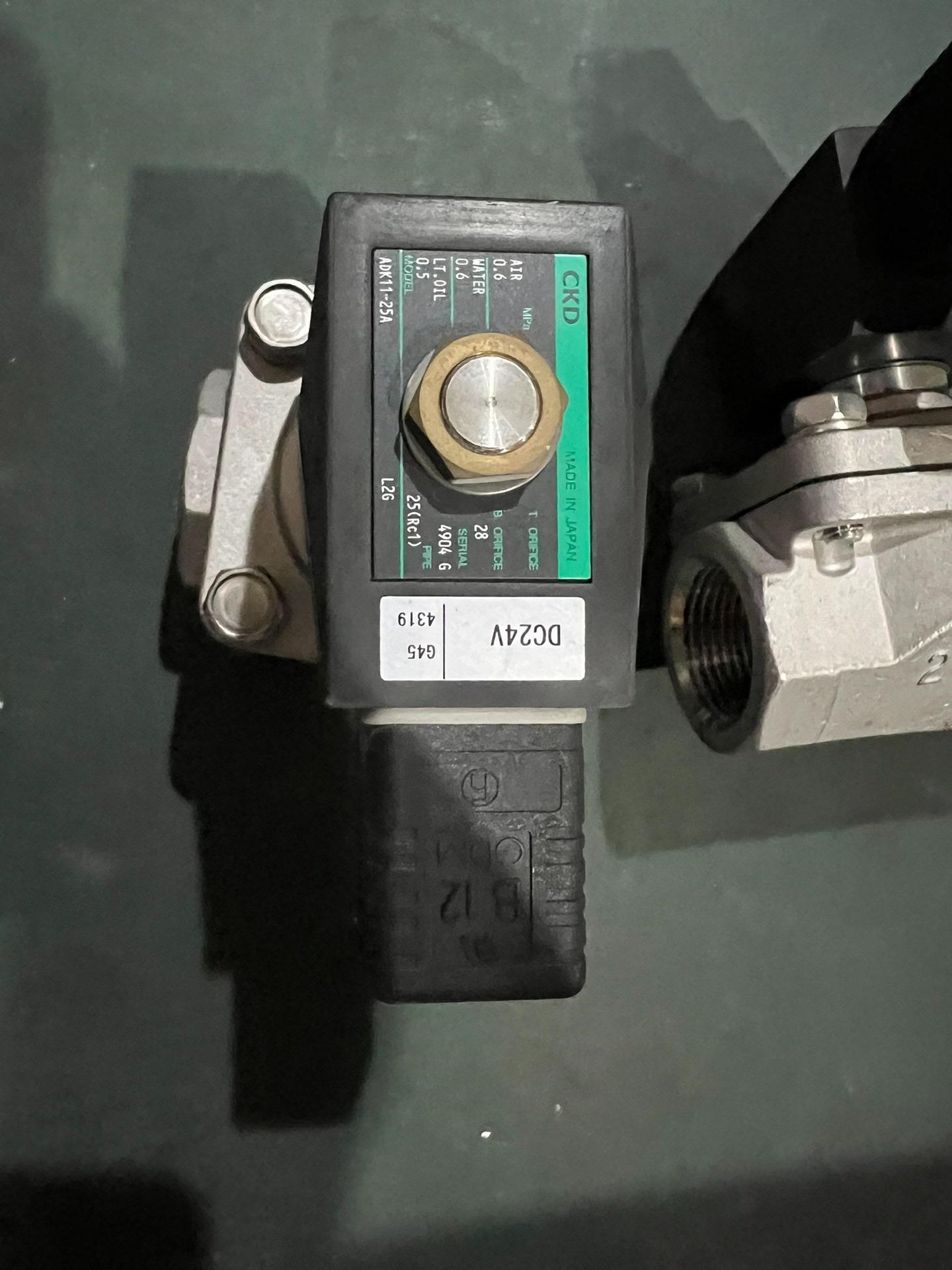 正品CKD两通阀ADK11-25A拆机实拍1寸接口，24V，