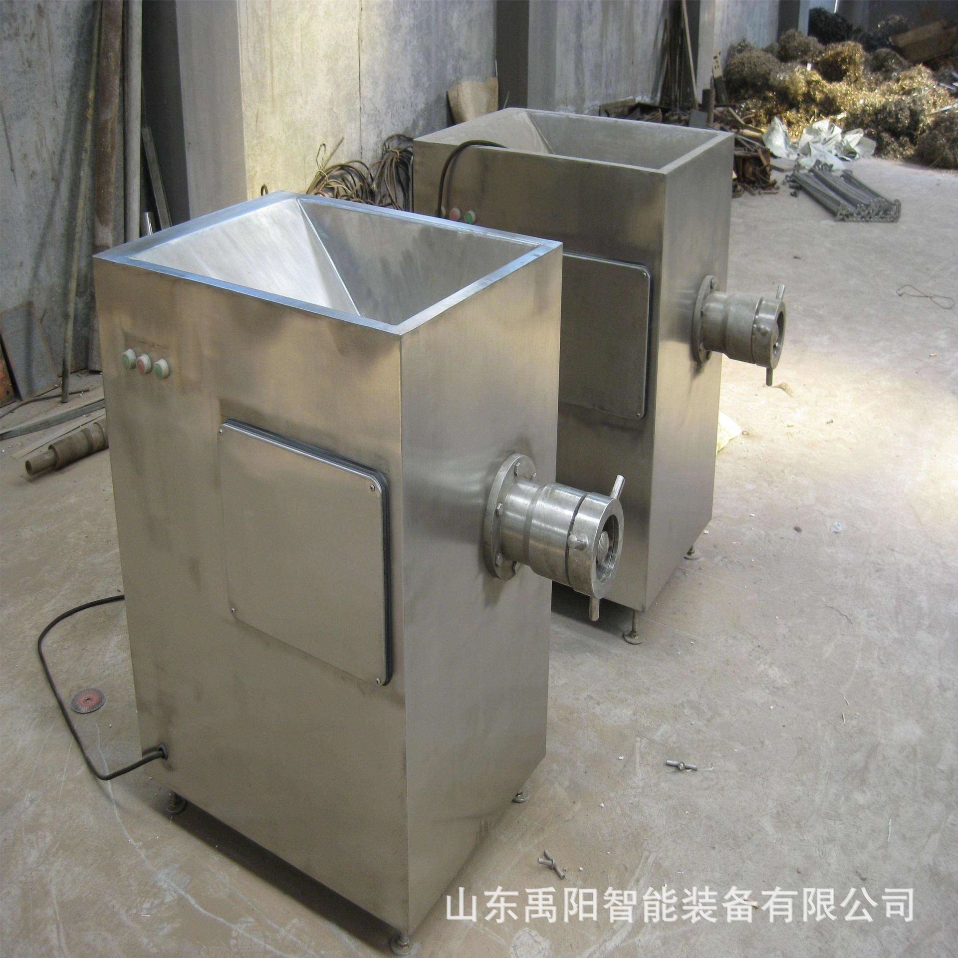 冻肉绞肉机大型肉丸全套设备香肠生产设备禹阳制造