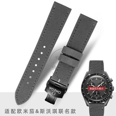 适配欧米茄斯沃琪联名尼龙表带