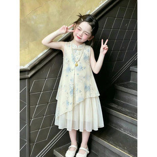 女童旗袍裙夏季2026新款儿童装国风汉服连衣裙夏天女孩洋气公主裙