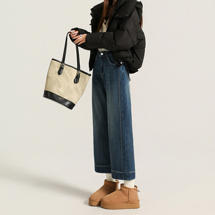 八九分直筒牛仔裤女款爆款2025新款小个子加绒显瘦秋冬八分烟管裤