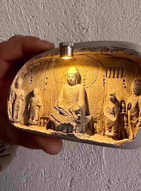 河南洛阳龙门石窟佛像夜灯冰箱贴