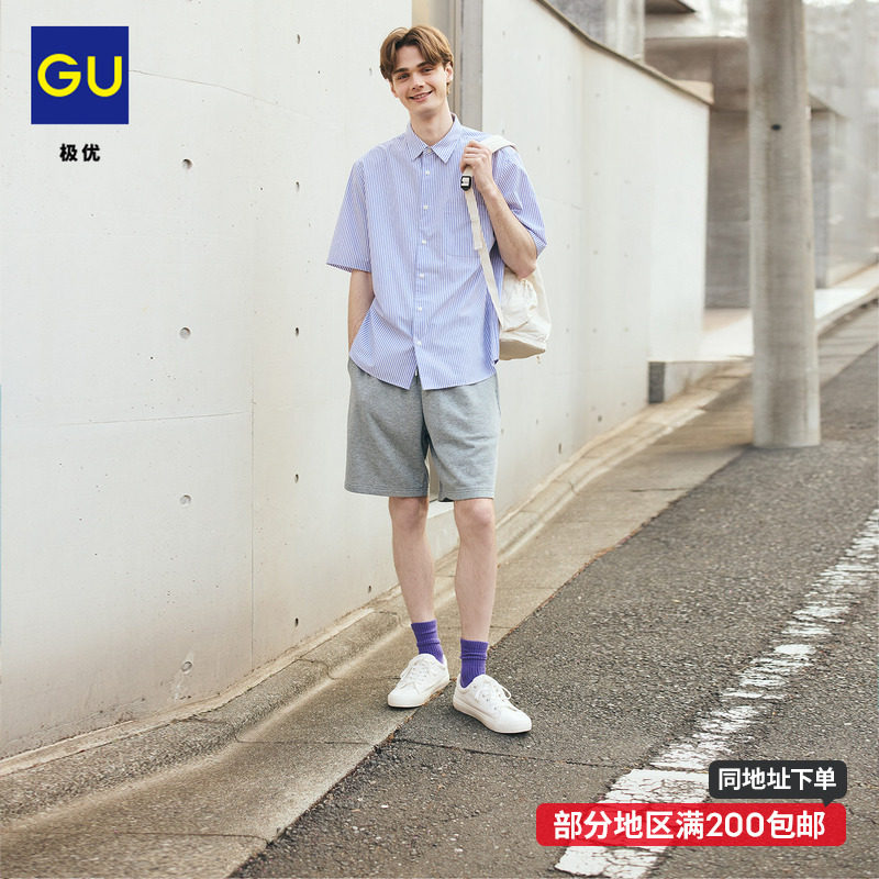 GU极优 男装运动中裤时尚百搭休闲短裤2026年夏季新品B358971