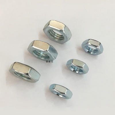 8级镀锌外六角薄螺帽GB6172扁螺母薄螺丝帽 M5M65M8M10M12M14M16