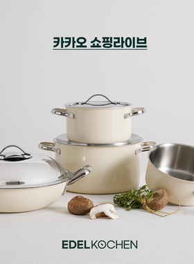 韩国进口edelkochen蒸锅家用燃气灶专用奶锅汤锅双耳火锅泡面锅
