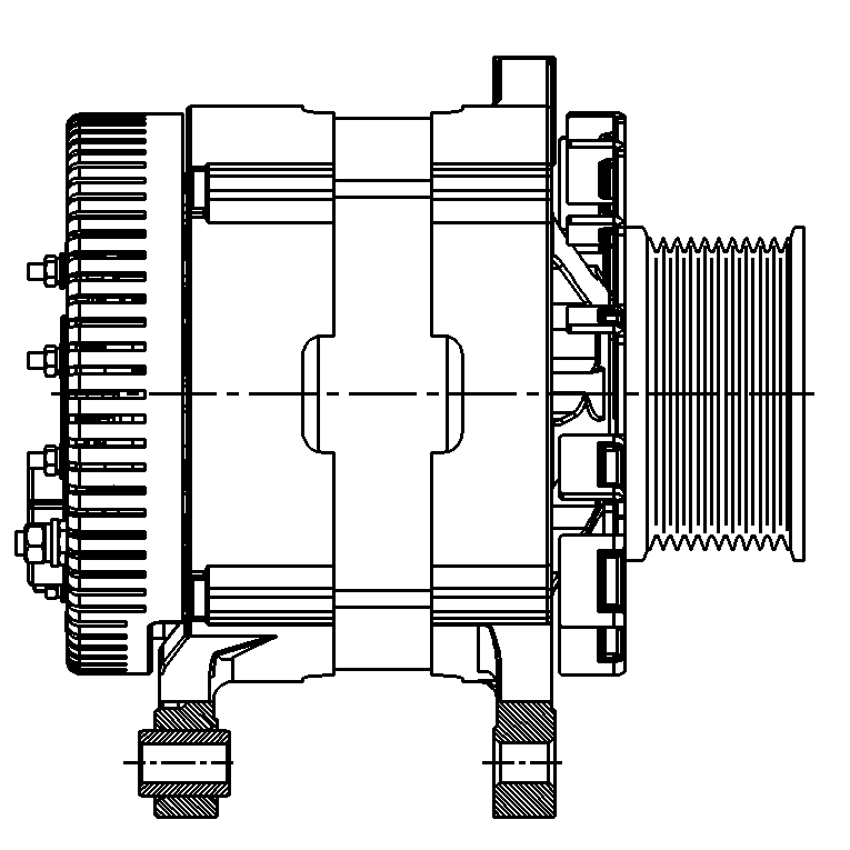 玉柴6MJ/6M/6MK/6K10发电机JFZ270-1727(M59L1-3701100A)70A8PK86