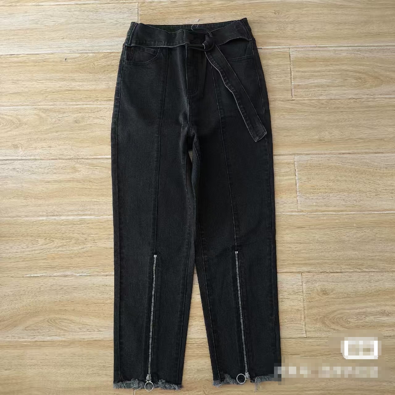 休闲百搭宽松开叉九分裤