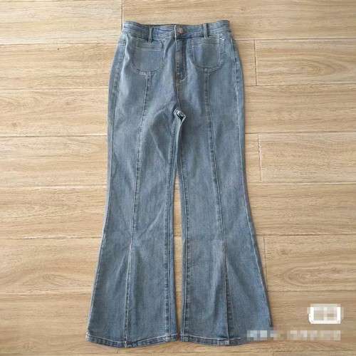 高腰显瘦九分牛仔微喇裤百搭