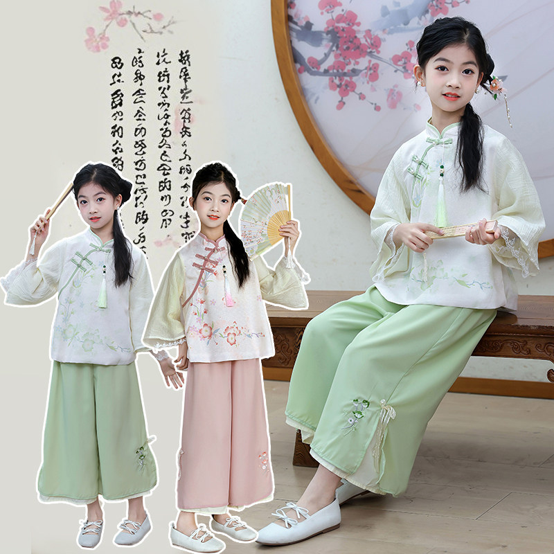 女童夏季汉服套装名族风