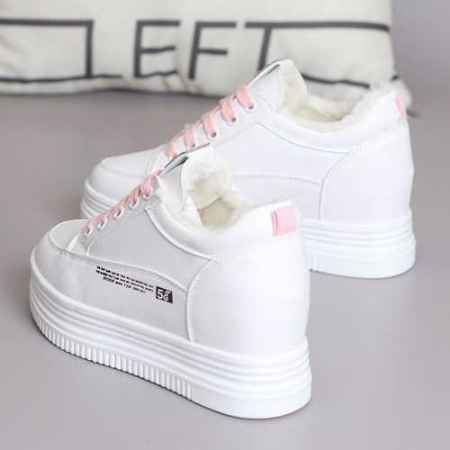 秋冬新款小白鞋秋冬加绒小白鞋女