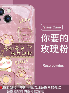 15plus苹果17SamsungS23三星S25ultra手机壳A56招财猫S24fe女22u新年54玻璃53case55适用52爱财爱己14男21+16