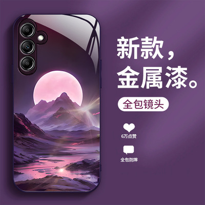 20plus8苹果14SamsungS25三星S24fe手机壳A55日出金山S22ultra女s23u加54玻璃53case适用52风景16电话21+雪山