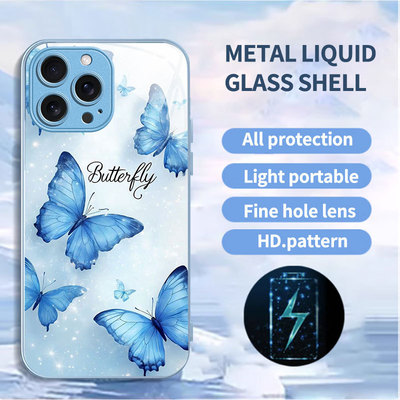 苹果17SamsungS25三星S23ultra手机壳21加S24fe蝴蝶22u男54玻璃53蓝色A56适用16plus女20+15花14case55冬2026