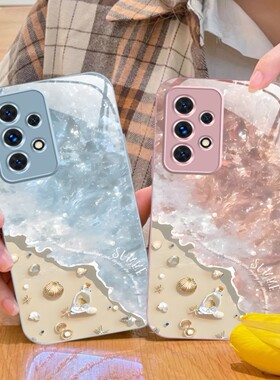 20plus苹果14SamsungS25三星S23fe手机壳A56加S24ultra女22u男54玻璃53case34适用52沙滩55贝壳21+36海浪16夏