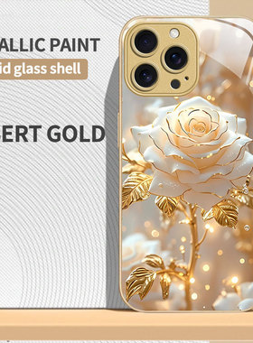 A56苹果17玫瑰SamsungS23+三星S24ultra手机壳26加S25FE莲花22u高级感54玻璃14男case适用16plus女21发财树55