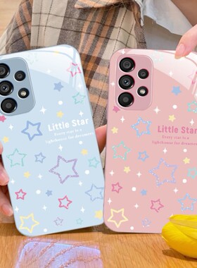 20plus8苹果14SamsungS25三星S24fe手机壳A55彩色星星S22ultra女s23u男54玻璃53case适用56可爱16电话21+17