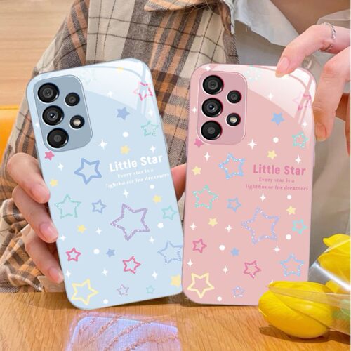 20plus8苹果14SamsungS25三星S24fe手机壳A55彩色星星S22ultra女s23u男54玻璃53case适用56可爱16电话21+17