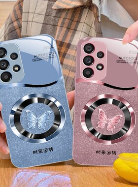 14plus苹果16SamsungS25u三星S24ultra手机壳A55蝴蝶S22+女s23fe全包54男53高级case适用34玻璃52春butterfly