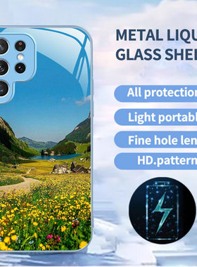 A56苹果17花SamsungS23+三星S25ultra手机壳21加S24fe风景22u男54玻璃53case55适用16plus女21超好看小众20外