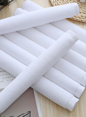 纯棉五星级酒店宾馆搽手巾不掉毛吸水民宿擦手加厚白方巾定制LOGO