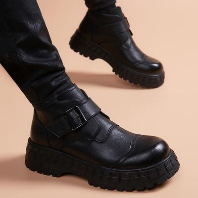 透气休闲男士商务皮鞋厚底高级